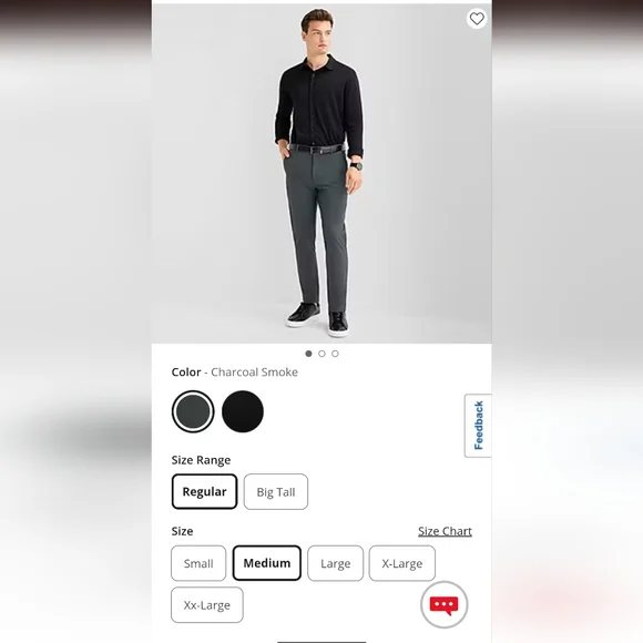 Stylus Men's Charcoal Gray Dress Pants Slim Fit Flat Front 32 X 30 Business - Picture 6 of 7